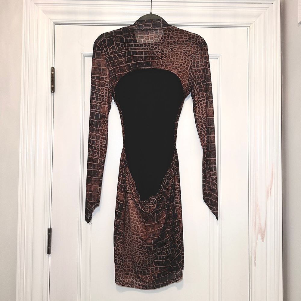Snake Print Mini Dress - Picture 4 of 4